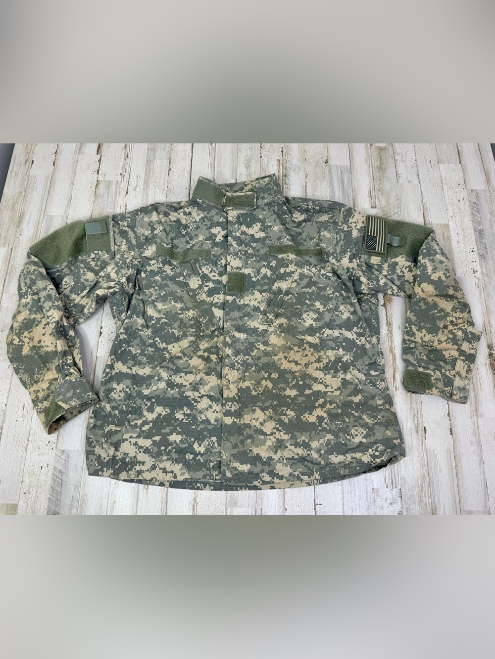 US Army Combat Jacket Adult Large Cargo Military Pockets Camo